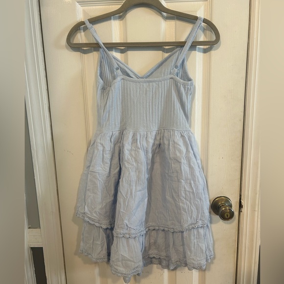 aerie Light Blue Tiered Babydoll Dress - Picture 3 of 5